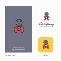 Danger Company Logo App Icon and Splash Page Design Creative Business App Design Elements vector