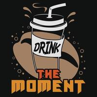 diseño de camiseta de café. esta camiseta de café sería la mejor oferta para cualquier persona. vector