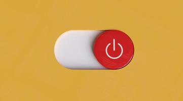 Set of toggle button icons power button. On and off isolated on white background. symbol for logo, web, app, and UI. power button icon simple sign. 3D rendering illustration photo