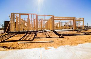 New Home Construction In Framing Stage photo