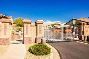 Modern Wrought Iron Electric Exit Gate photo