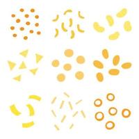 Chips and snacks set. vector