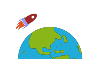 Rocket space earth png