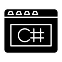 C Sharp Icon Style vector