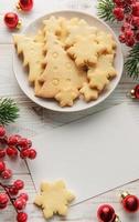 Tasty homemade Christmas cookies photo