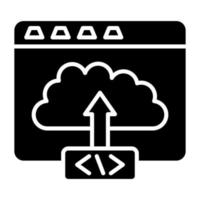 Code Deployment Icon Style vector