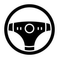 Steering Wheel Icon Style vector