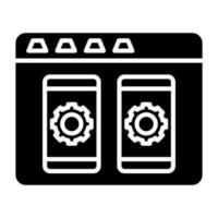 estilo de icono de teléfonos móviles vector