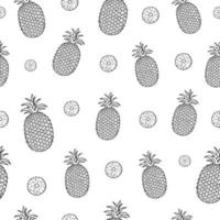 Seamless pattern with pineapples. vector