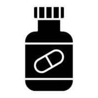 Pills Bottle Icon Style vector