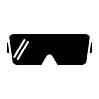 estilo de icono de gafas científicas vector