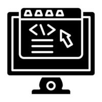 Frontend Development Icon Style vector