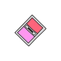 Doodle compact eyeshadows. vector