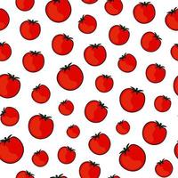 Seamless pattern with tomatoes. vector