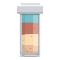 Tube water purification icon, cartoon style vector