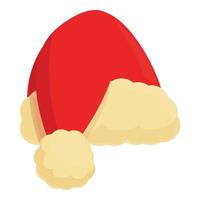 vector de dibujos animados de icono de sombrero de santa de navidad. fiesta de vacaciones