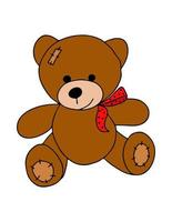 Teddy Bear. A vector illustration of a cute cartoon teddy bear