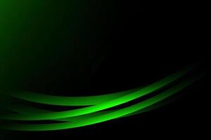 Abstract dark background with green flow wave vector