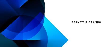 Abstract geometric modern stylish smooth dark banner background vector