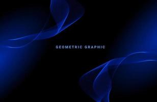 Abstract geometric modern stylish smooth dark banner background vector