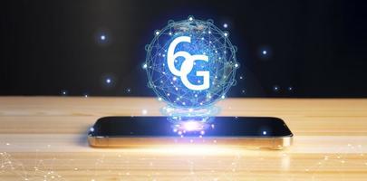 6G network concept, high speed mobile internet New age network, business concept, modern technology internet and network photo