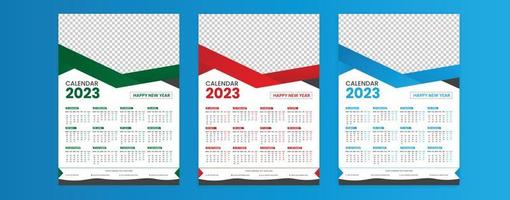 Wall calendar 2023 template design, monthly calendar 2023 vector template
