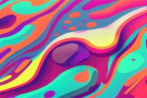 Vibrant wavy liquid fluid abstract background photo