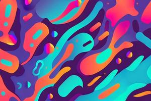 Vibrant wavy liquid fluid abstract background photo