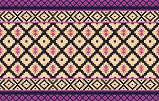 Geometric ethnic oriental pattern traditional Design for background,carpet,wallpaper,clothing,wrapping,Batik,fabric,Vector illustration embroidery style. vector