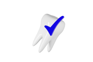 imbiancamento dente e blu dai un'occhiata marchio. dentale clinica 3d rendere. png