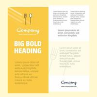 Fork and spoon Business Company Poster Template with place for text and images vector background