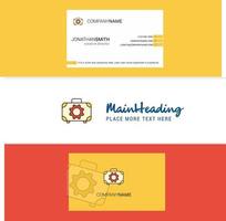 Beautiful Toolbox Logo and business card vertical Design Vector