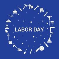 Labor day Icon Set Infographic Vector Template