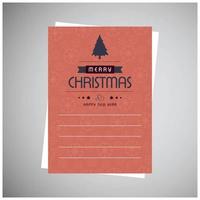 tarjeta de saludos de navidad con diseño creativo y vector de tipografía