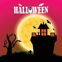 Happy Halloween invitation card with creative design vector