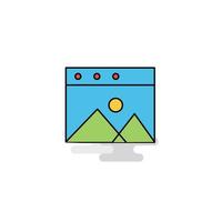 Flat Image Icon Vector