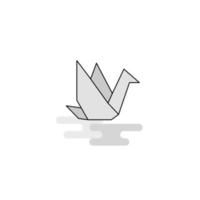 Bird Web Icon Flat Line Filled Gray Icon Vector