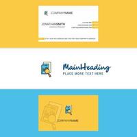 Beautiful Search Document Logo and business card vertical Design Vector