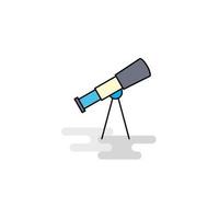 Flat Telescope Icon Vector