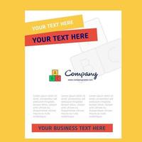 Alphabets blocks Title Page Design for Company profile annual report presentations leaflet Brochure Vector Background