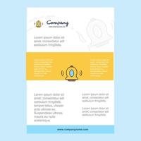 Template layout for Bell comany profile annual report presentations leaflet Brochure Vector Background