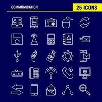 Communication Line Icons Set For Infographics Mobile UXUI Kit And Print Design Include Call Dial Phone Hours Signals Tower Network Communication Collection Modern Infographic Logo and Pict vector