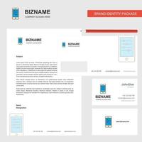 Mobile setting Business Letterhead Envelope and visiting Card Design vector template