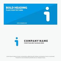 I Info Information Interface SOlid Icon Website Banner and Business Logo Template vector