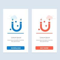 Education Magnet Science  Blue and Red Download and Buy Now web Widget Card Template vector