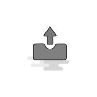 Uploading Web Icon Flat Line Filled Gray Icon Vector