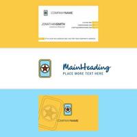 Beautiful Card game Logo and business card vertical Design Vector