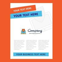 Protected laptop Title Page Design for Company profile annual report presentations leaflet Brochure Vector Background