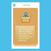 Reception mobile vertical banner design design Vector