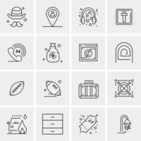 16 Universal Business Icons Vector Creative Icon Illustration to use in web and Mobile Related project